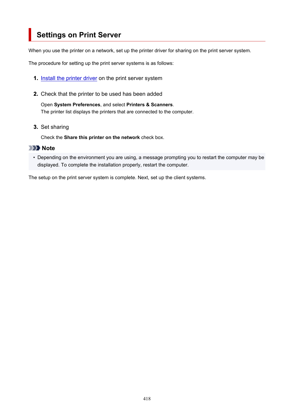 Settings on print server | Canon imagePROGRAF TX-3100 36" Printer with Basket User Manual | Page 418 / 1073