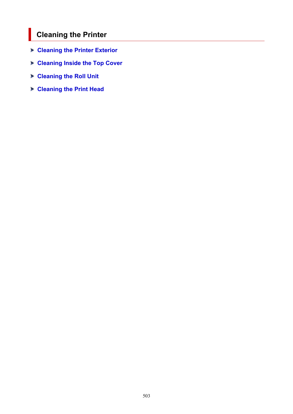 Cleaning the printer | Canon imagePROGRAF TX-3100 36" Printer with Basket User Manual | Page 503 / 1073