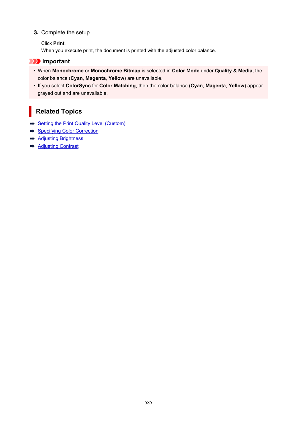 Related topics | Canon imagePROGRAF TX-3100 36" Printer with Basket User Manual | Page 585 / 1073