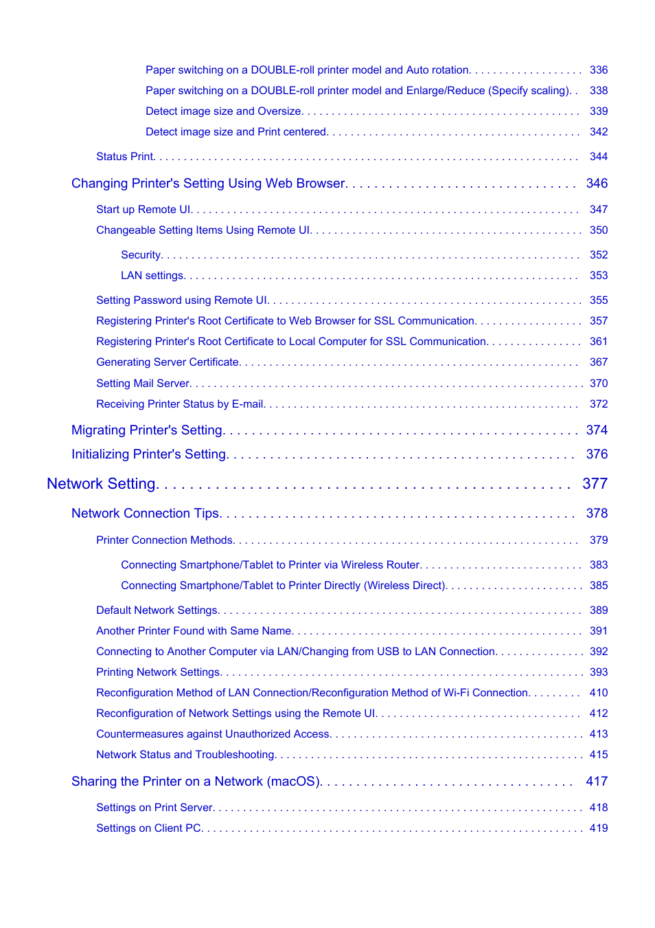 Network setting | Canon imagePROGRAF TX-3100 36" Printer with Basket User Manual | Page 6 / 1073