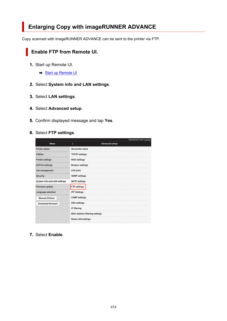 Enlarging copy with imagerunner advance | Canon imagePROGRAF TX-3100 36" Printer with Basket User Manual | Page 654 / 1073