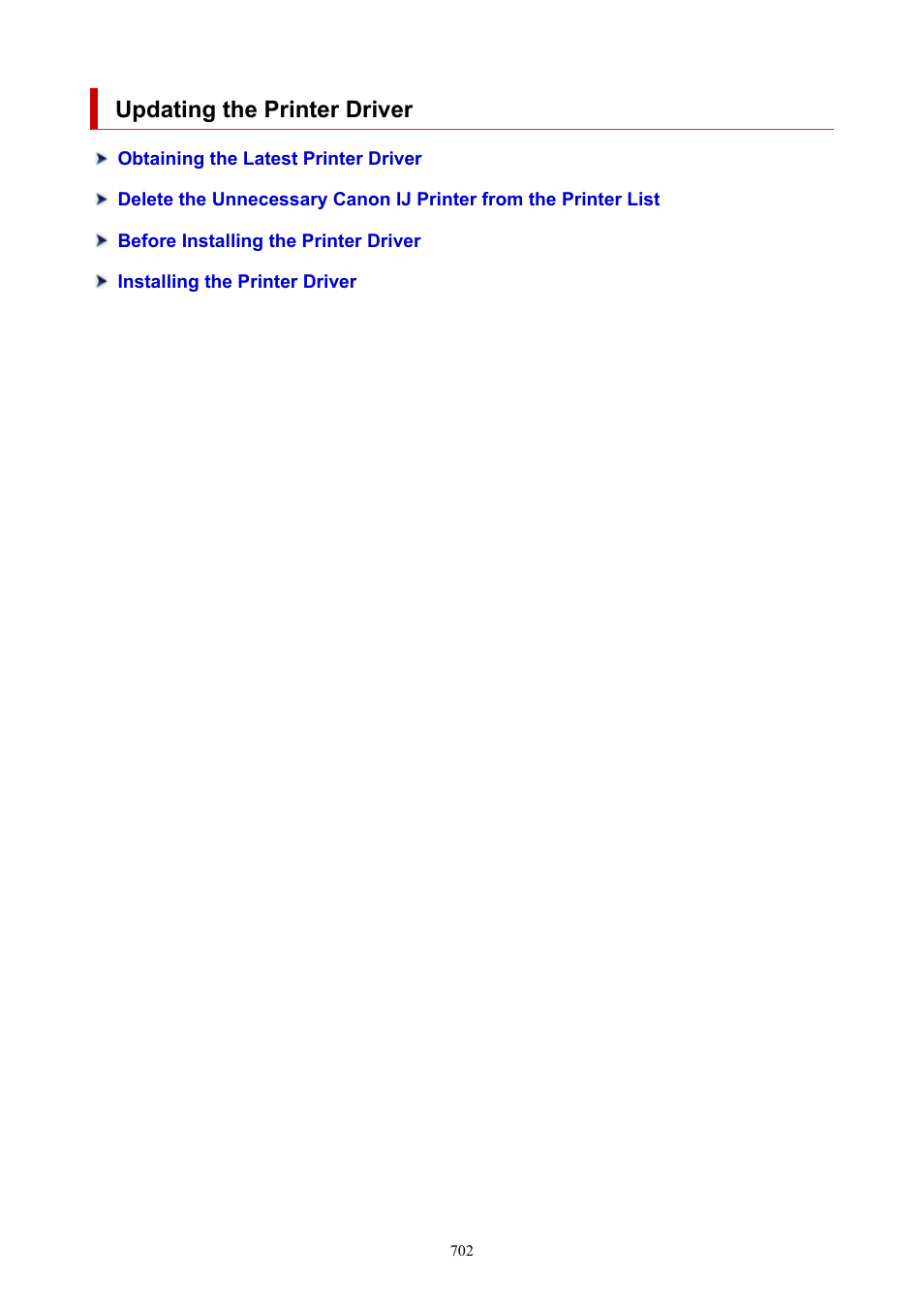 Updating the printer driver | Canon imagePROGRAF TX-3100 36" Printer with Basket User Manual | Page 702 / 1073