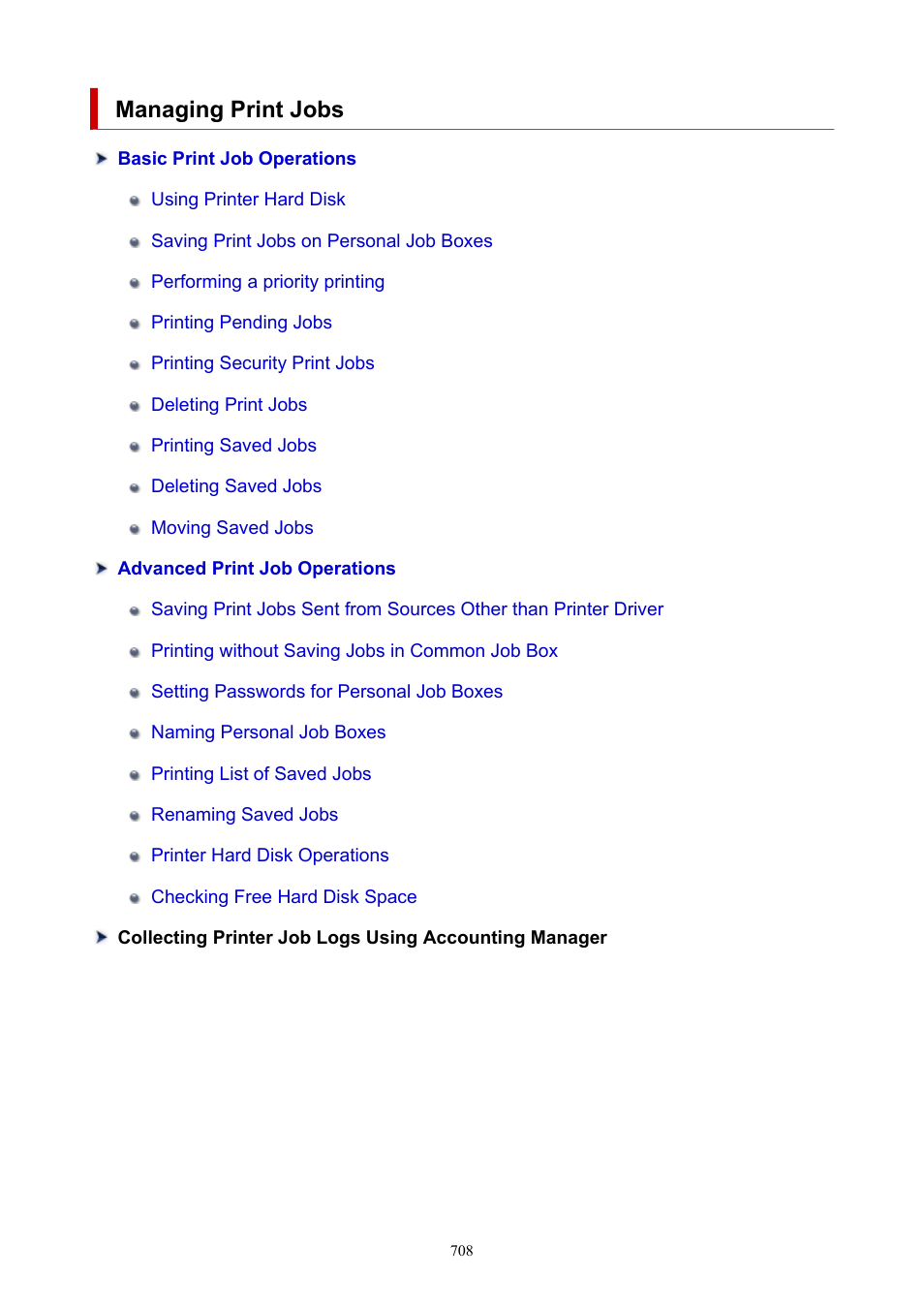 Managing print jobs | Canon imagePROGRAF TX-3100 36" Printer with Basket User Manual | Page 708 / 1073
