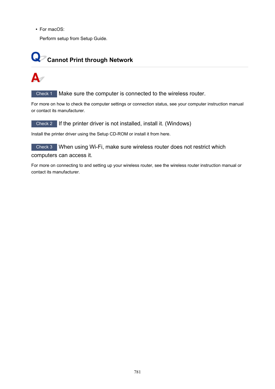 Cannot print through network | Canon imagePROGRAF TX-3100 36" Printer with Basket User Manual | Page 781 / 1073