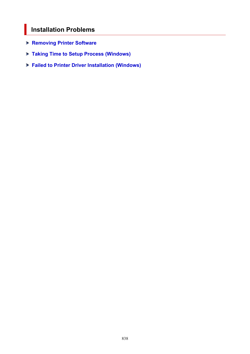 Installation problems | Canon imagePROGRAF TX-3100 36" Printer with Basket User Manual | Page 838 / 1073