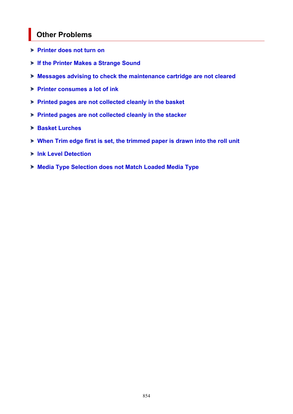 Other problems | Canon imagePROGRAF TX-3100 36" Printer with Basket User Manual | Page 854 / 1073