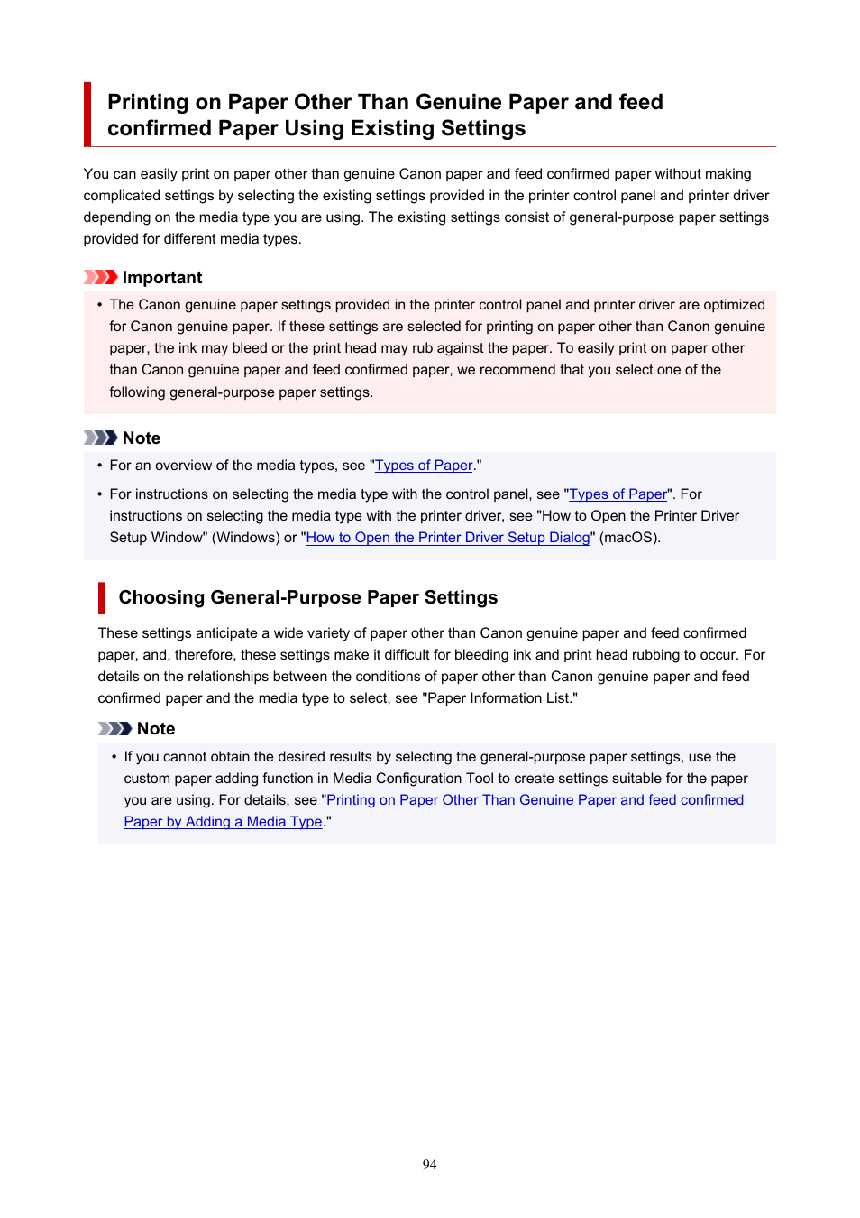Settings | Canon imagePROGRAF TX-3100 36" Printer with Basket User Manual | Page 94 / 1073