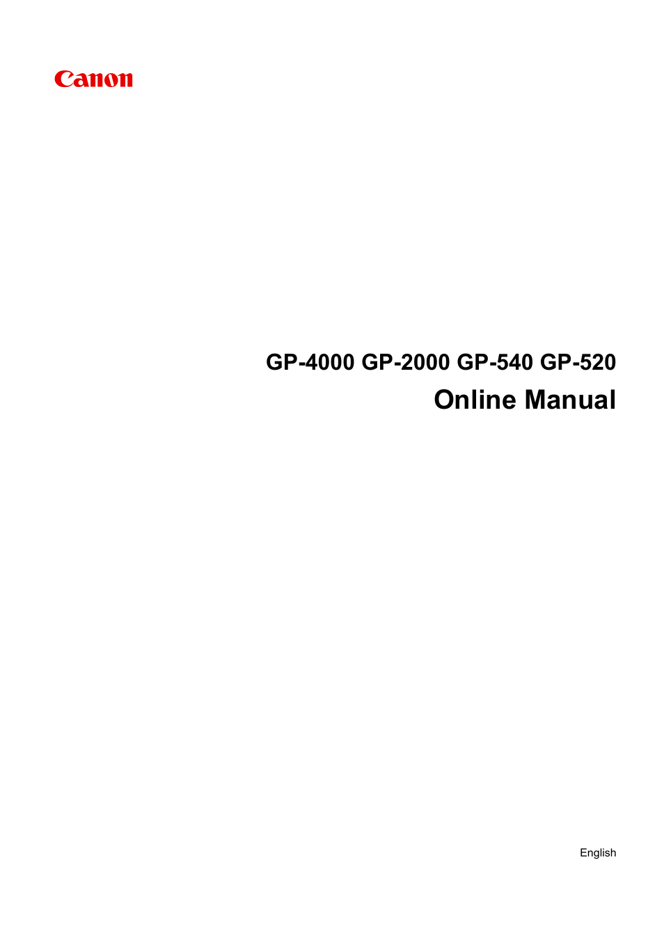 Canon imagePROGRAF GP-4000 User Manual | 1015 pages