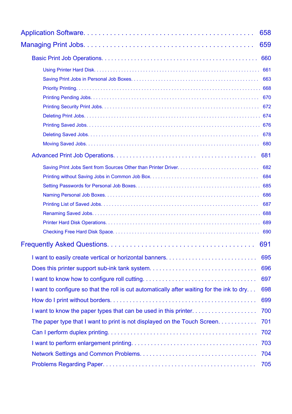 Application software managing print jobs, Frequently asked questions | Canon imagePROGRAF GP-4000 User Manual | Page 10 / 1015