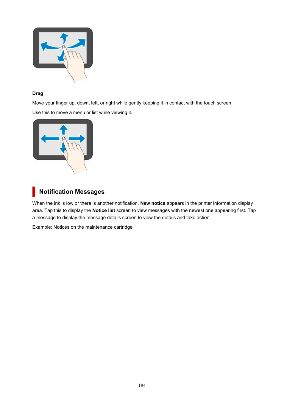 Notification messages | Canon imagePROGRAF GP-4000 User Manual | Page 184 / 1015