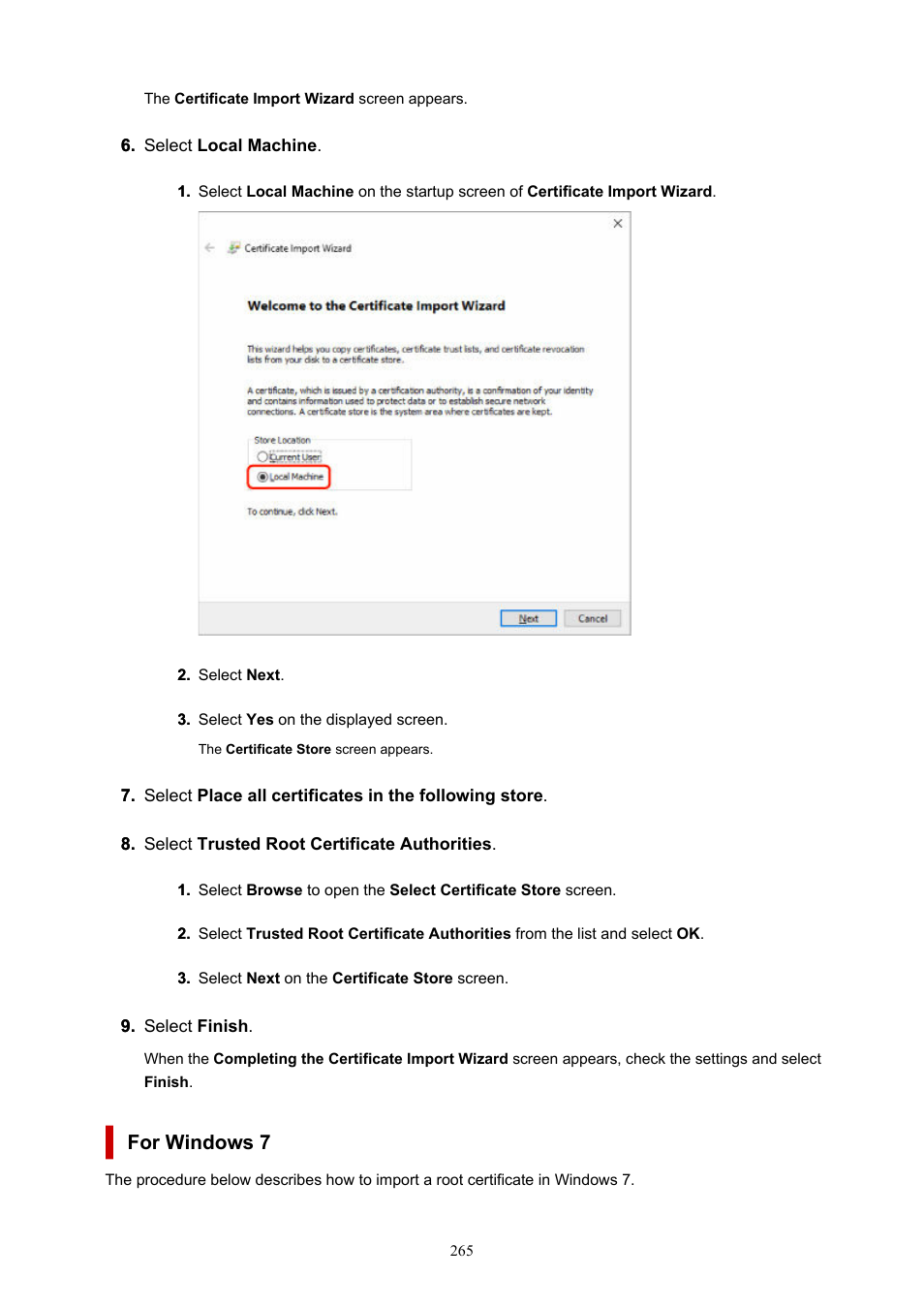 For windows 7 | Canon imagePROGRAF GP-4000 User Manual | Page 265 / 1015