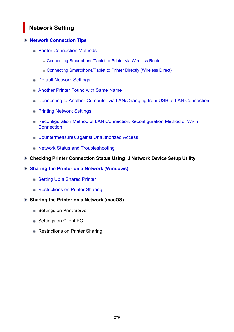 Network setting | Canon imagePROGRAF GP-4000 User Manual | Page 279 / 1015