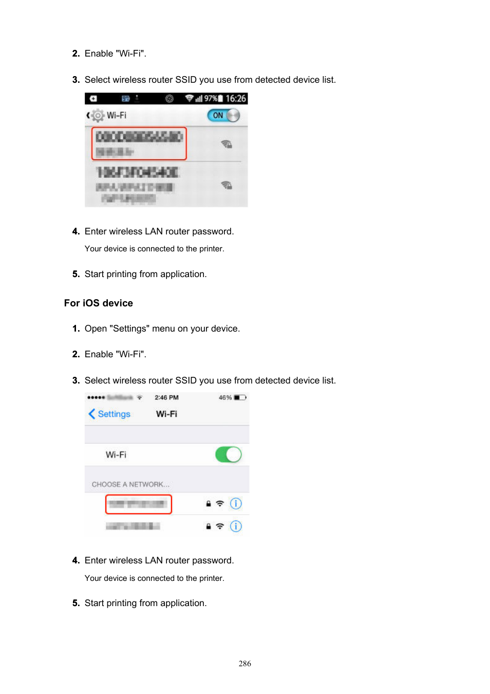 For ios device | Canon imagePROGRAF GP-4000 User Manual | Page 286 / 1015