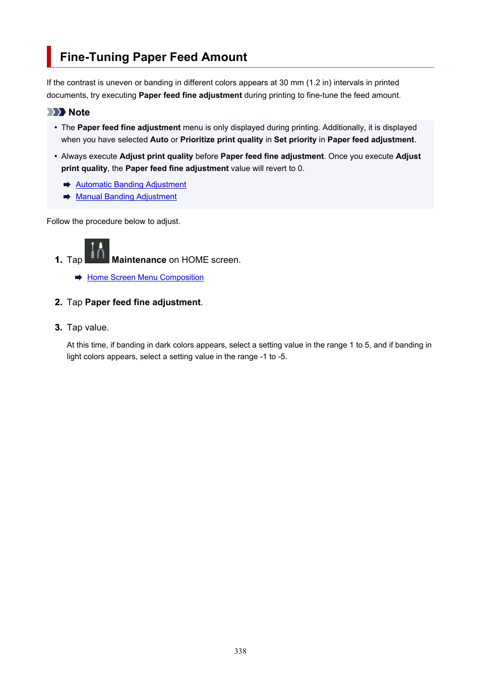 Fine-tuning paper feed amount | Canon imagePROGRAF GP-4000 User Manual | Page 338 / 1015