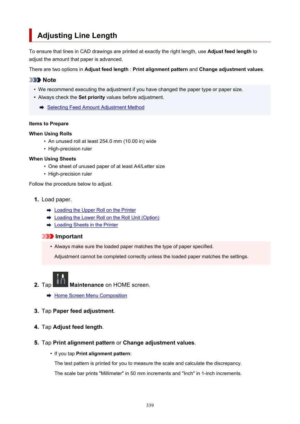 Adjusting line length | Canon imagePROGRAF GP-4000 User Manual | Page 339 / 1015