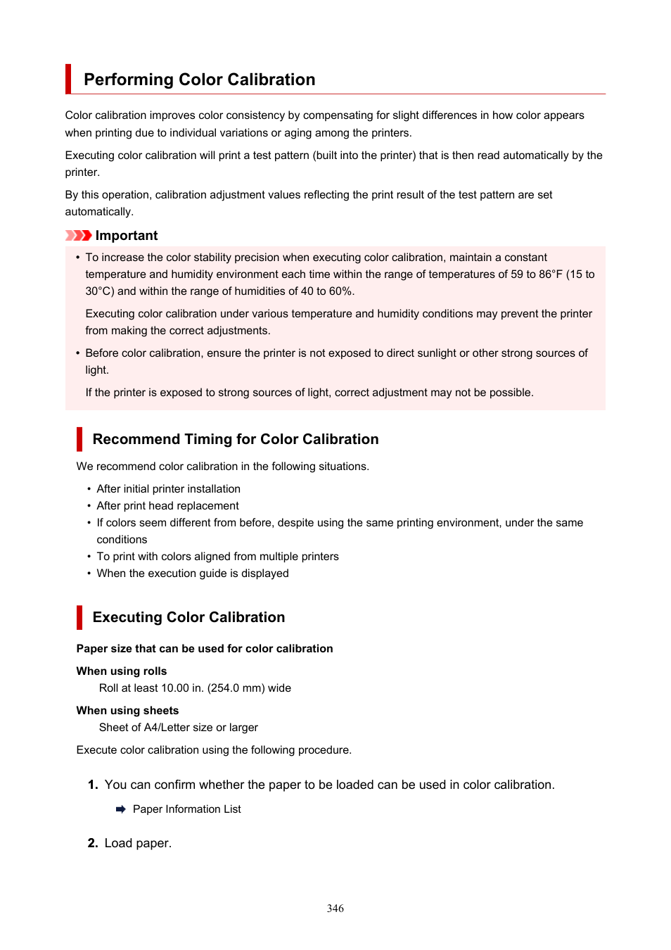 Performing color calibration | Canon imagePROGRAF GP-4000 User Manual | Page 346 / 1015