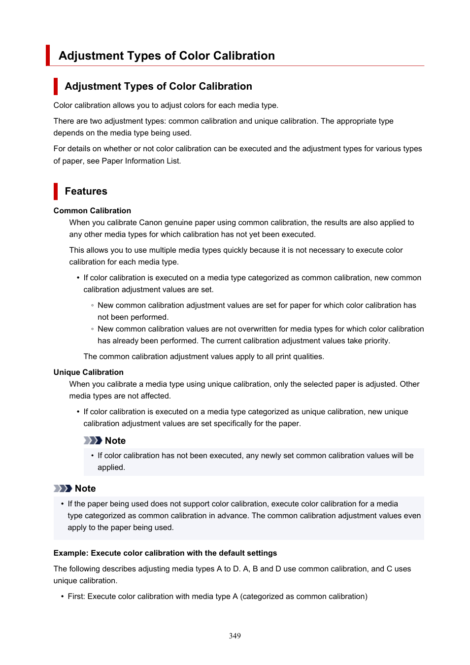 Adjustment types of color calibration | Canon imagePROGRAF GP-4000 User Manual | Page 349 / 1015