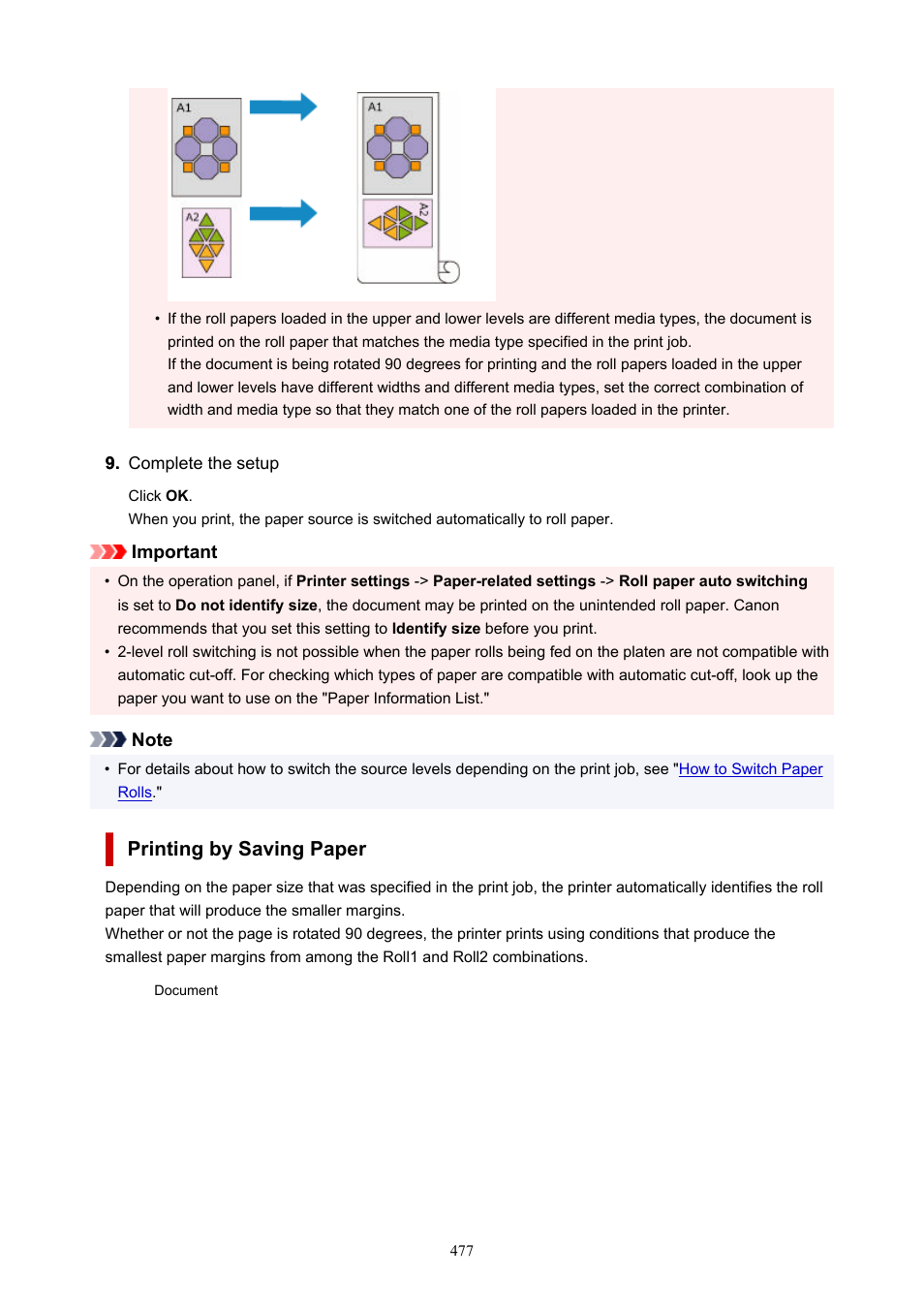 Printing by saving paper | Canon imagePROGRAF GP-4000 User Manual | Page 477 / 1015