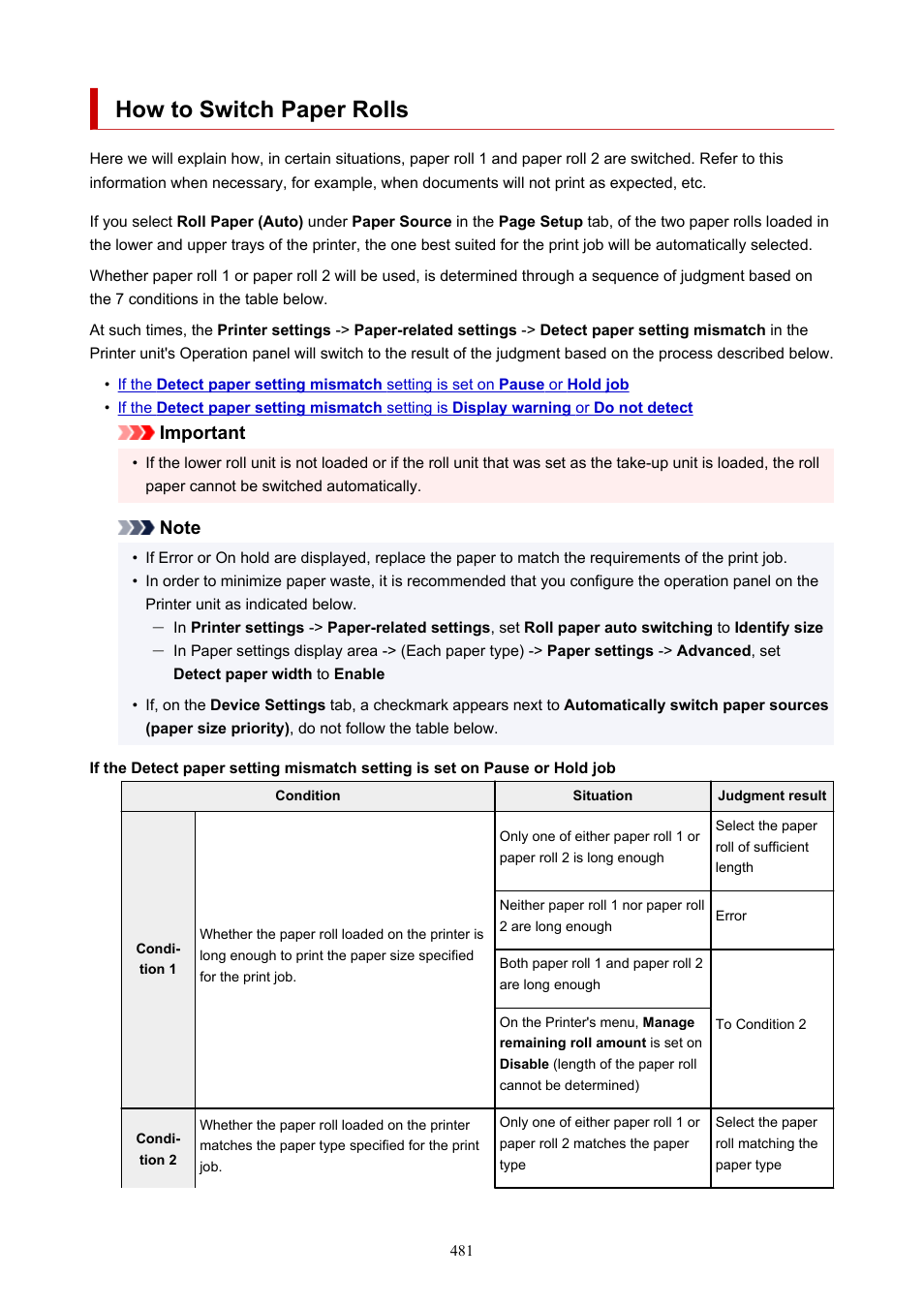 How to switch paper rolls, How to switch paper, Rolls | Canon imagePROGRAF GP-4000 User Manual | Page 481 / 1015