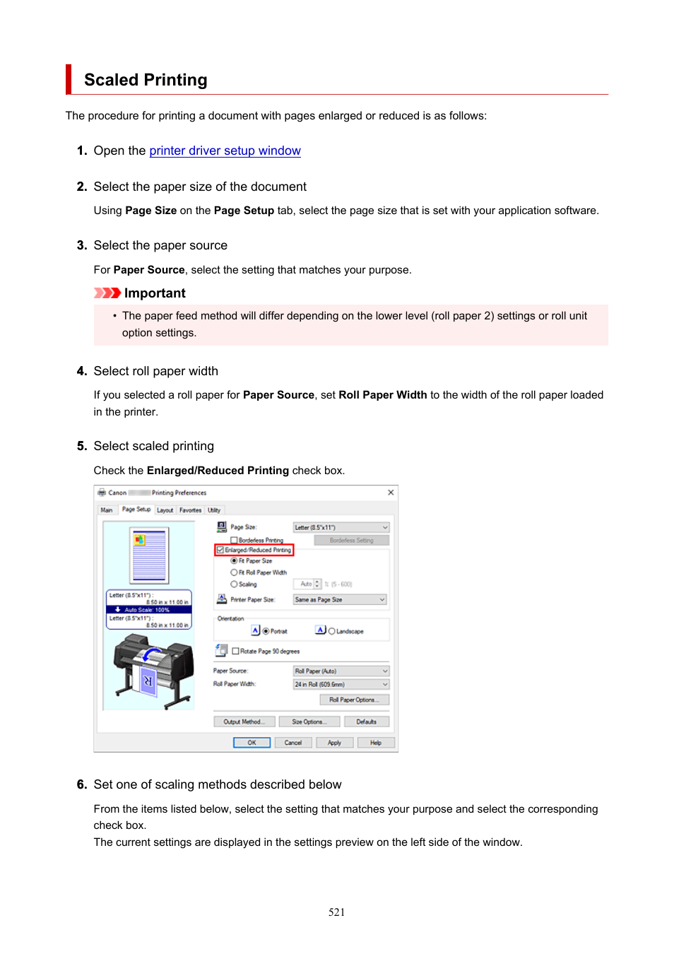 Scaled printing | Canon imagePROGRAF GP-4000 User Manual | Page 521 / 1015