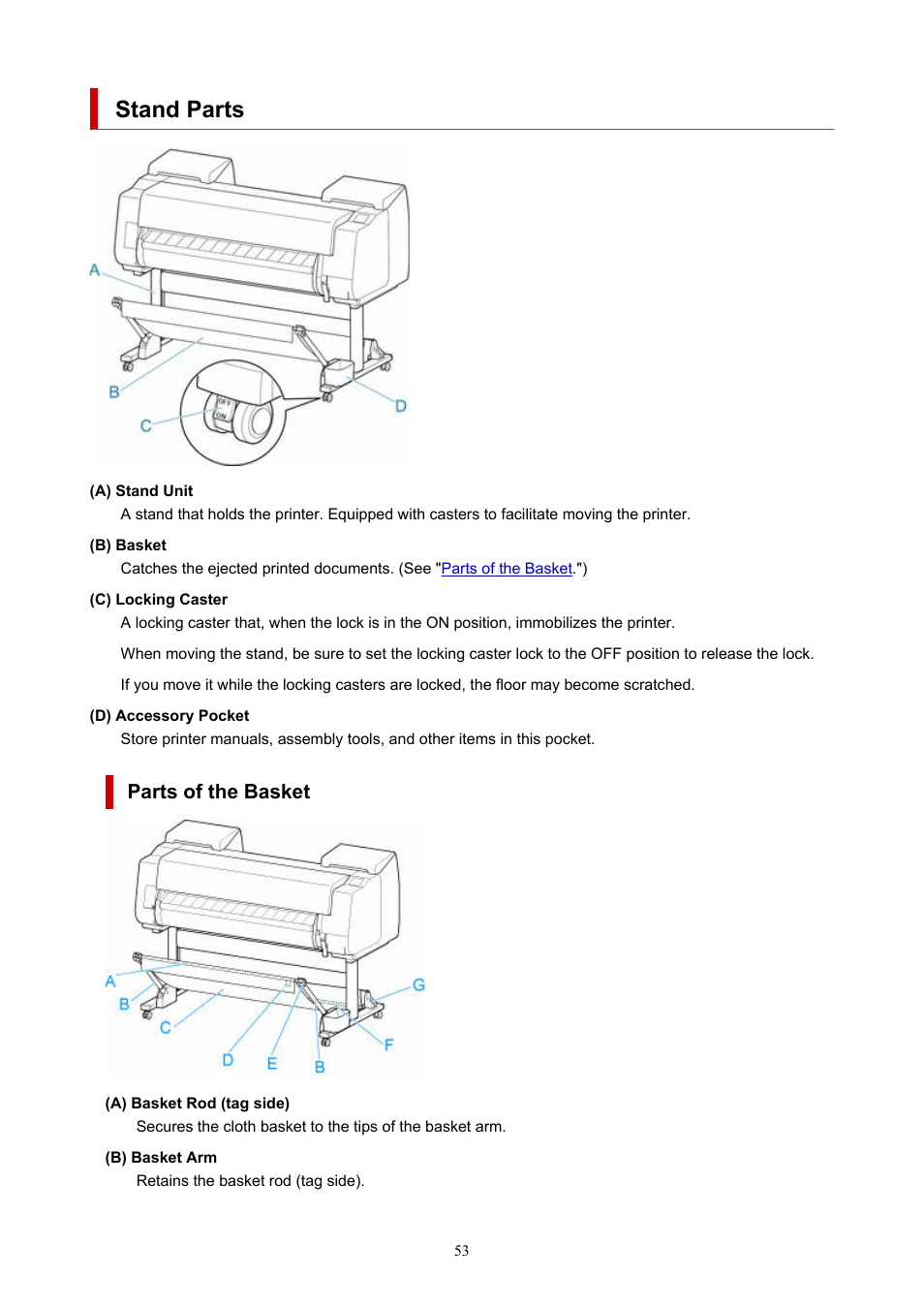 Stand parts | Canon imagePROGRAF GP-4000 User Manual | Page 53 / 1015