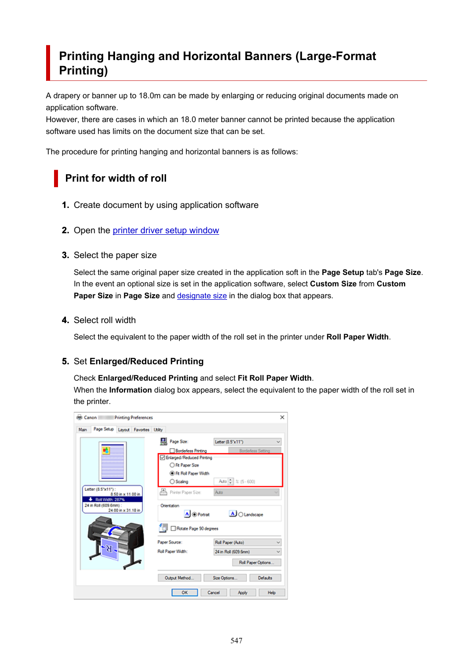 Print for width of roll | Canon imagePROGRAF GP-4000 User Manual | Page 547 / 1015