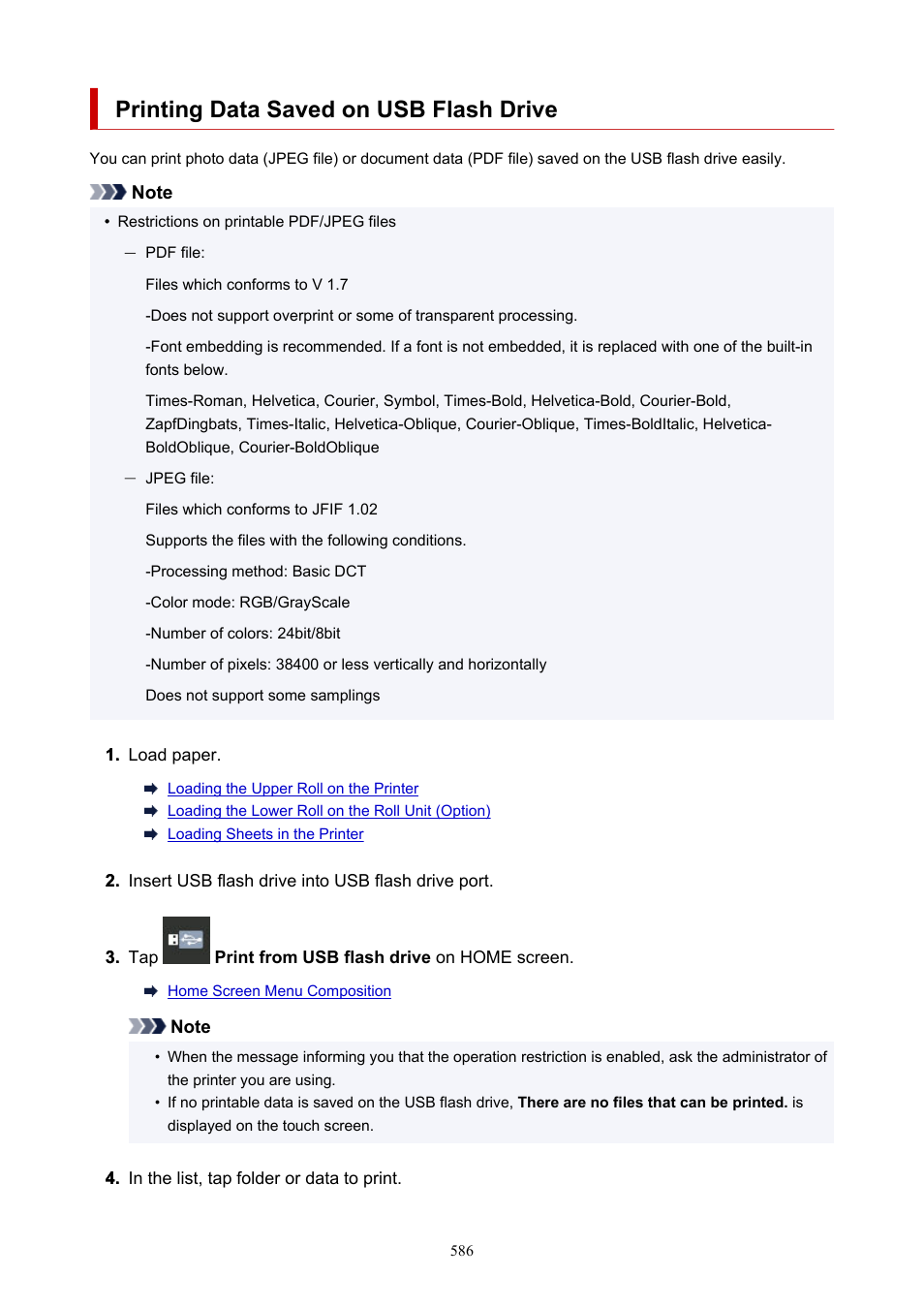 Printing data saved on usb flash drive | Canon imagePROGRAF GP-4000 User Manual | Page 586 / 1015