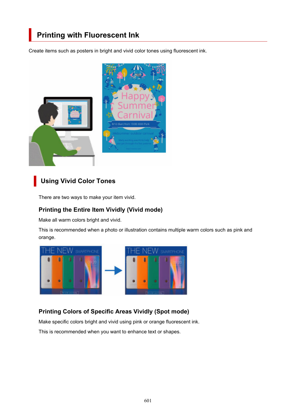 Printing with fluorescent ink | Canon imagePROGRAF GP-4000 User Manual | Page 601 / 1015