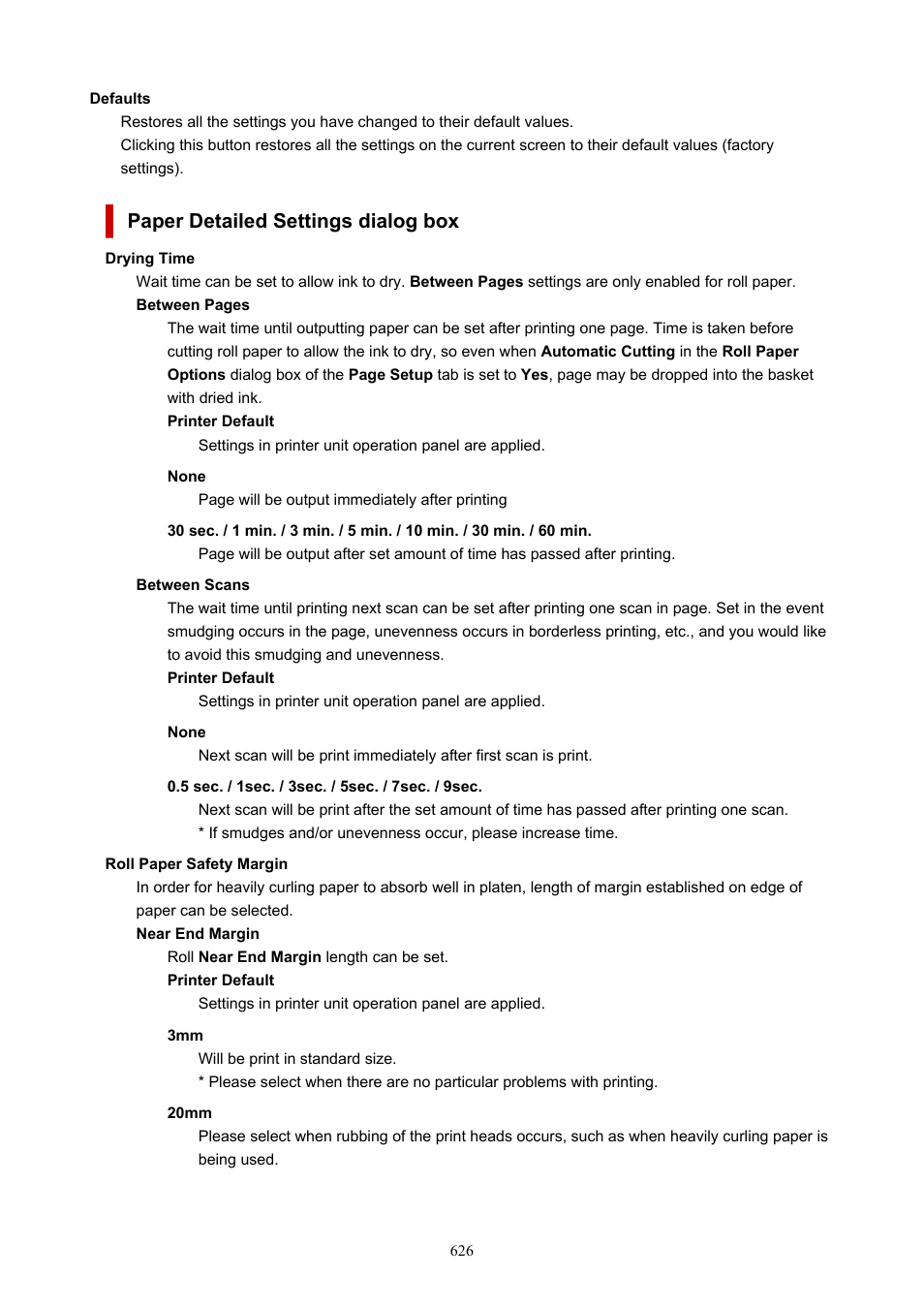 Open the, Paper detailed settings, Dialog box | Paper detailed settings dialog box | Canon imagePROGRAF GP-4000 User Manual | Page 626 / 1015