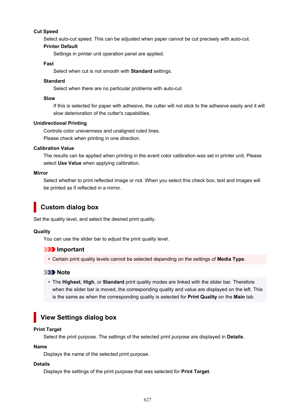 Opens the, Custom, Dialog box | View settings, Custom dialog box, View settings dialog box | Canon imagePROGRAF GP-4000 User Manual | Page 627 / 1015