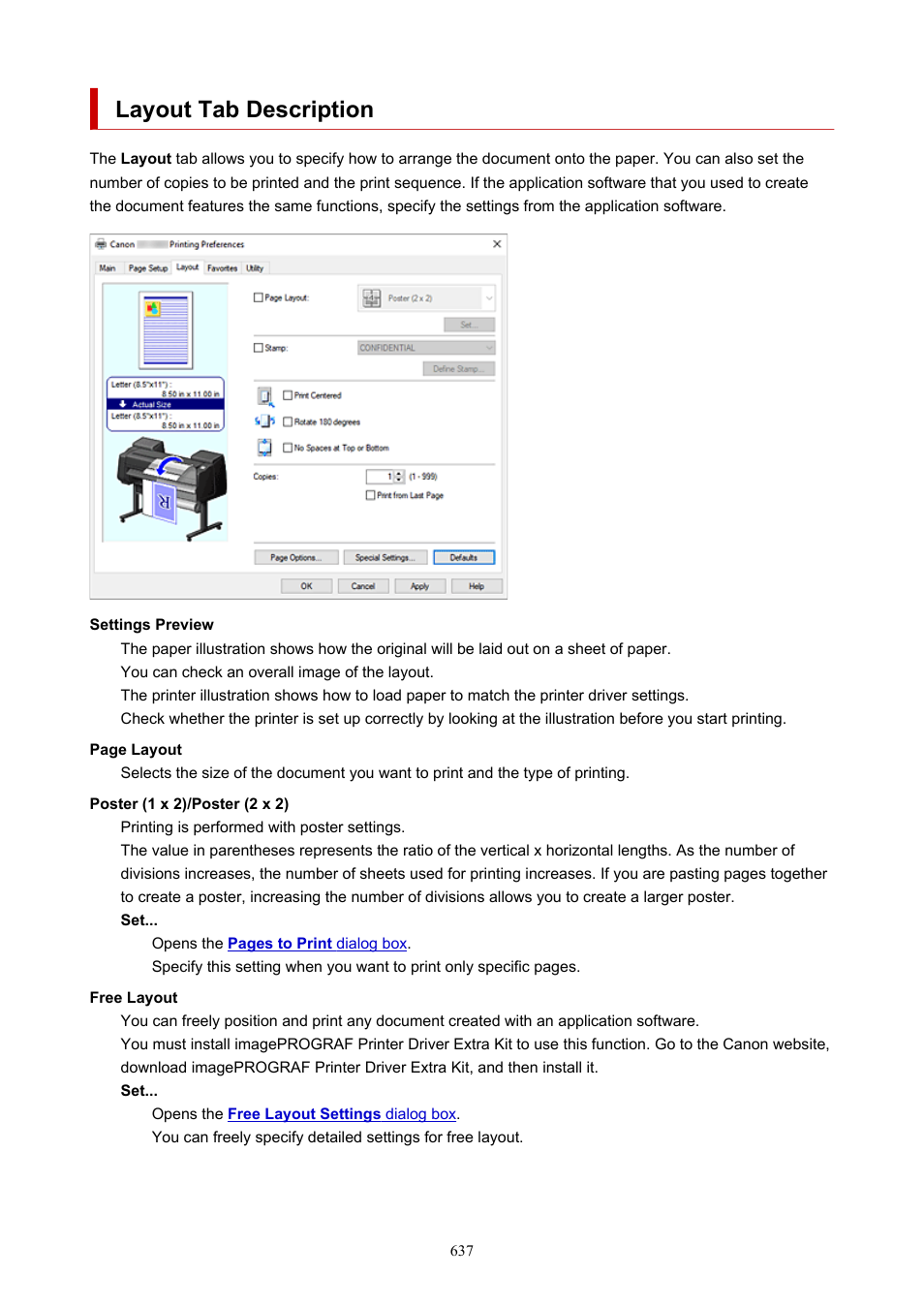 Layout tab description | Canon imagePROGRAF GP-4000 User Manual | Page 637 / 1015