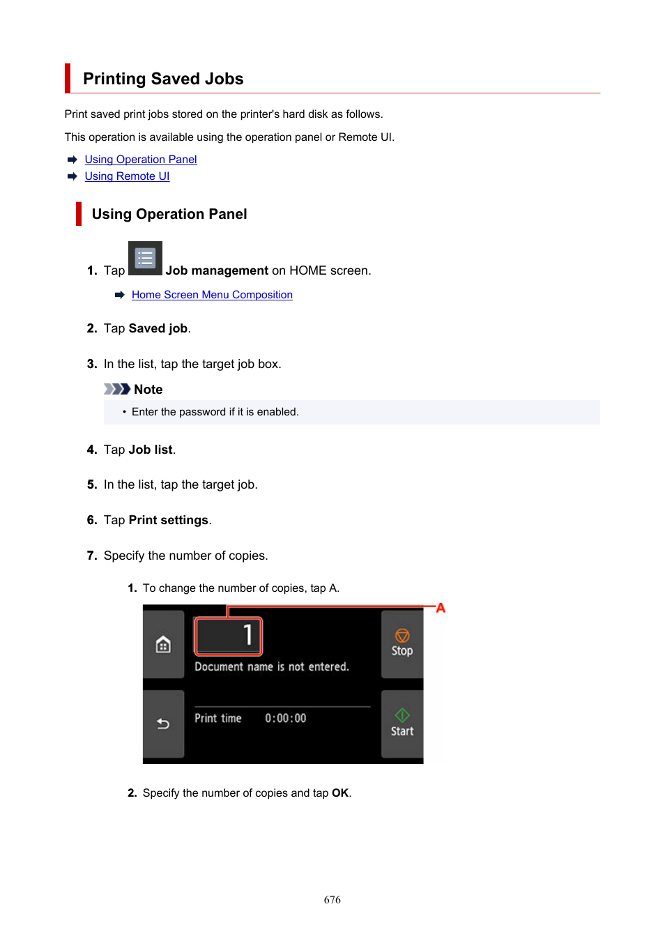 Printing saved jobs | Canon imagePROGRAF GP-4000 User Manual | Page 676 / 1015