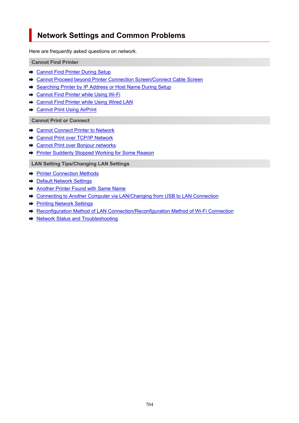 Network settings and common problems | Canon imagePROGRAF GP-4000 User Manual | Page 704 / 1015