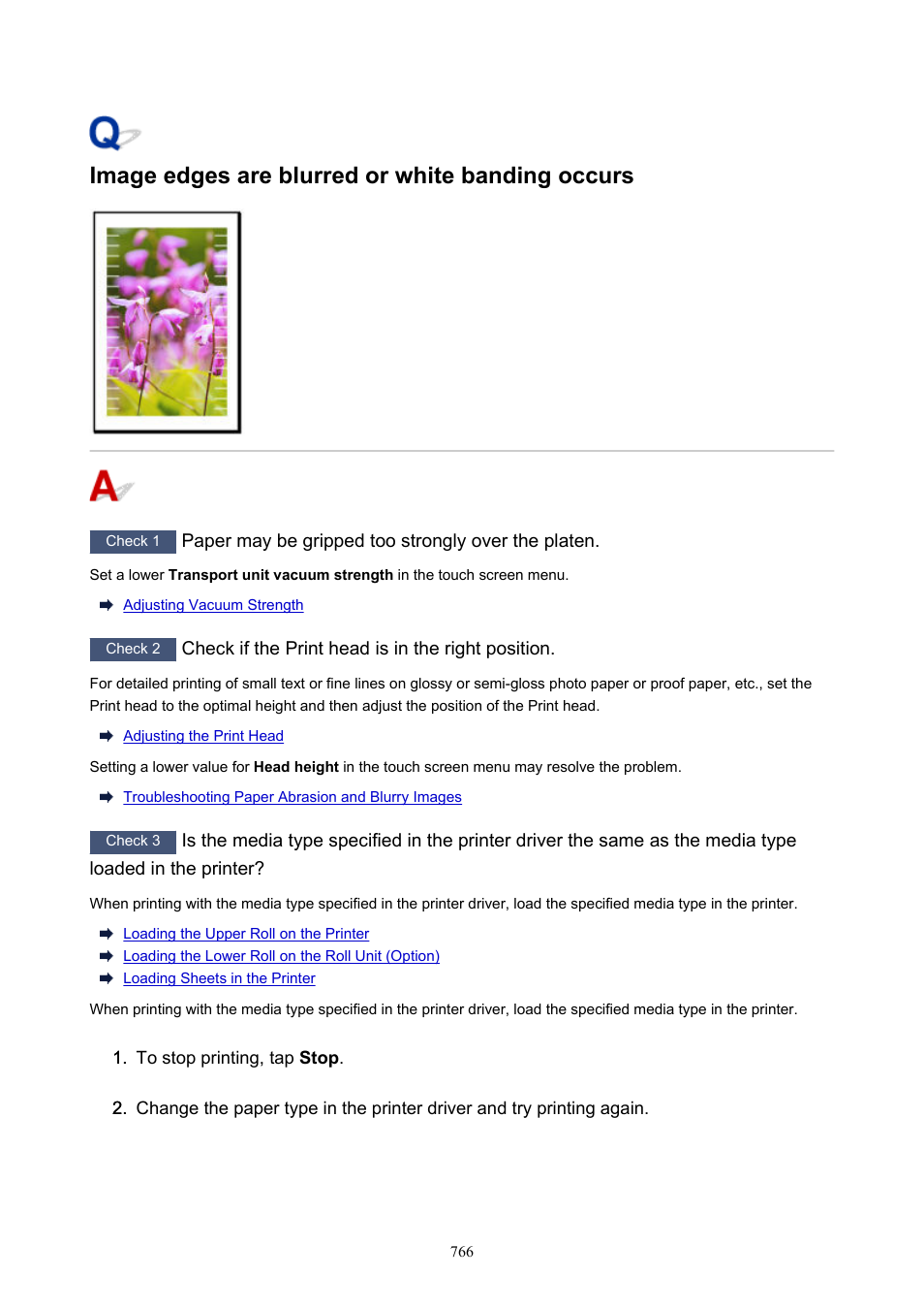 Image edges are blurred or white banding occurs | Canon imagePROGRAF GP-4000 User Manual | Page 766 / 1015