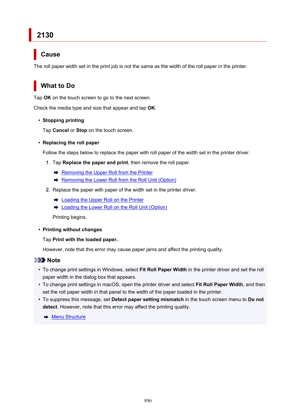 Cause, What to do | Canon imagePROGRAF GP-4000 User Manual | Page 896 / 1015