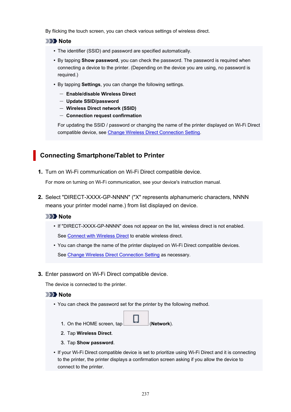 Connecting smartphone/tablet to printer | Canon imagePROGRAF GP-300 User Manual | Page 237 / 841