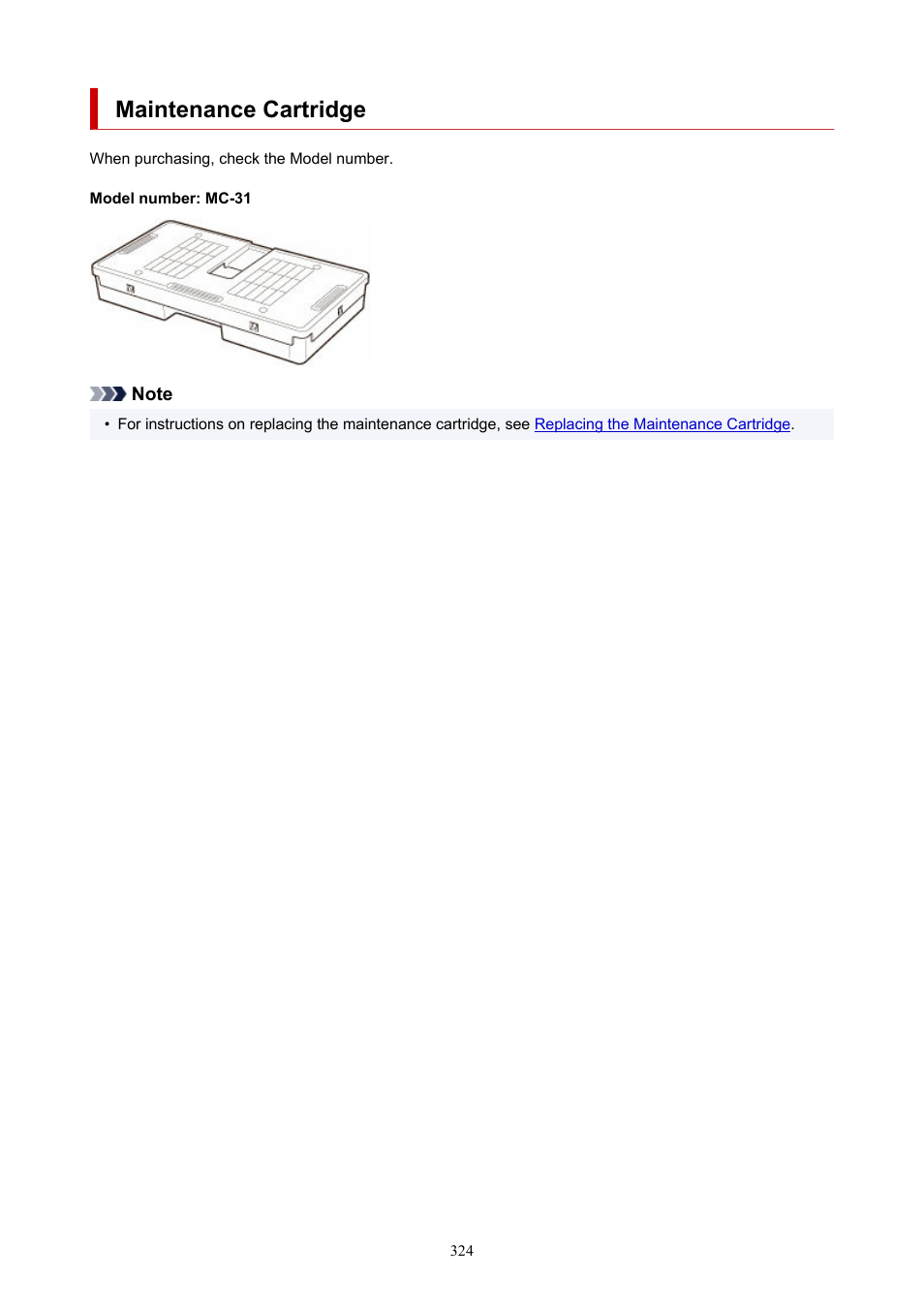 Maintenance cartridge | Canon imagePROGRAF GP-300 User Manual | Page 324 / 841