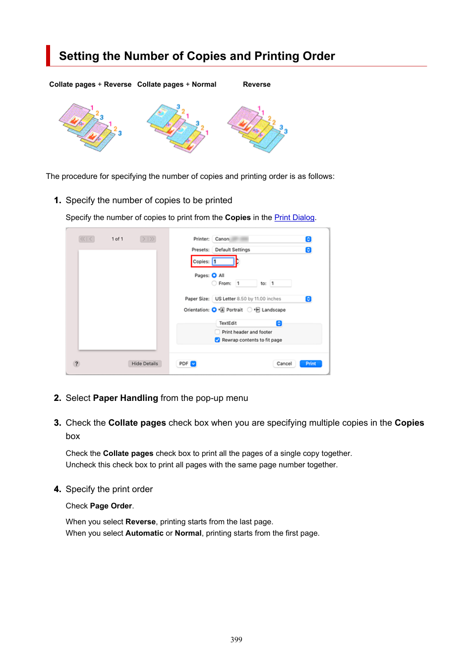 Setting the number of copies and printing order | Canon imagePROGRAF GP-300 User Manual | Page 399 / 841