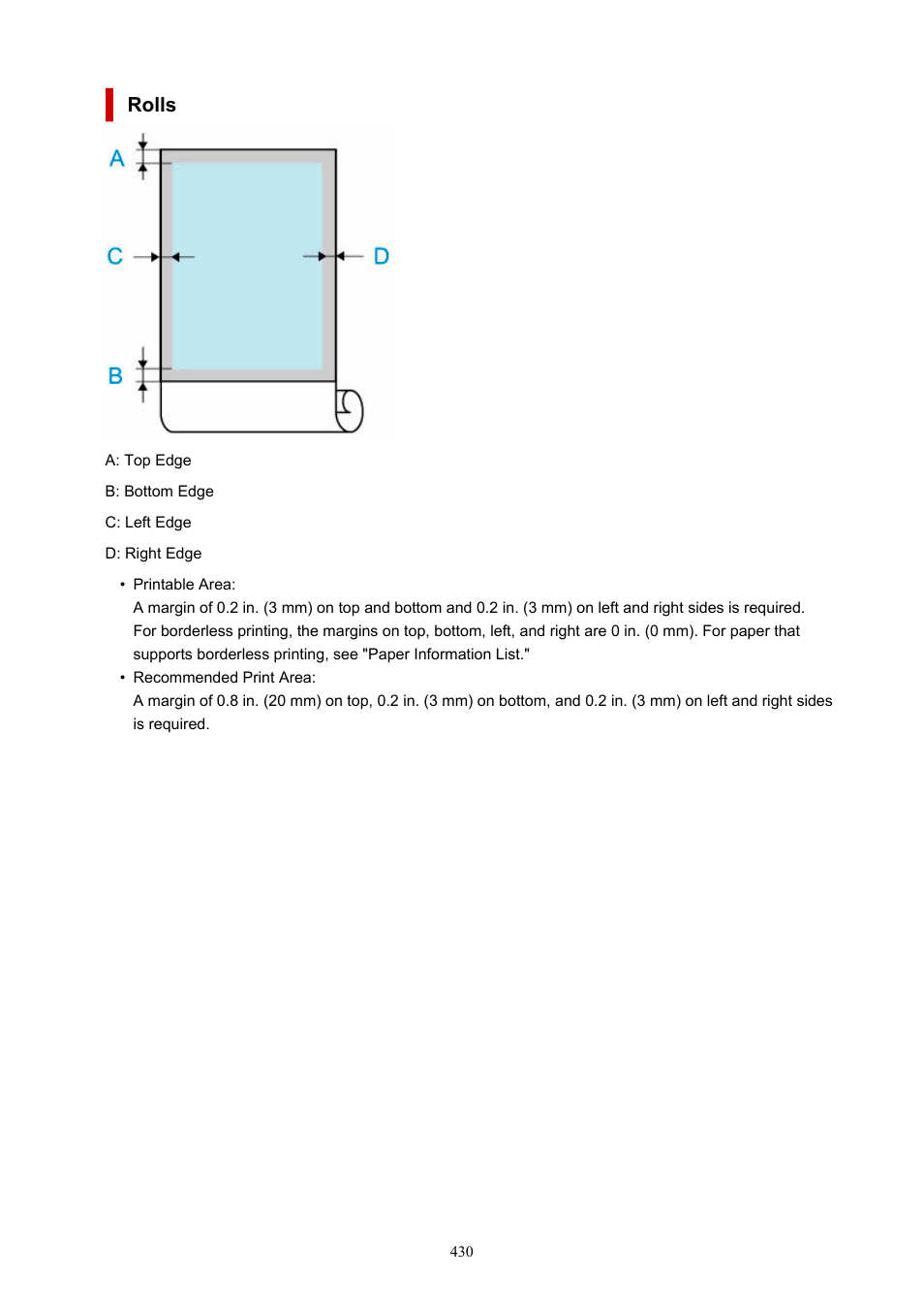 Rolls | Canon imagePROGRAF GP-300 User Manual | Page 430 / 841