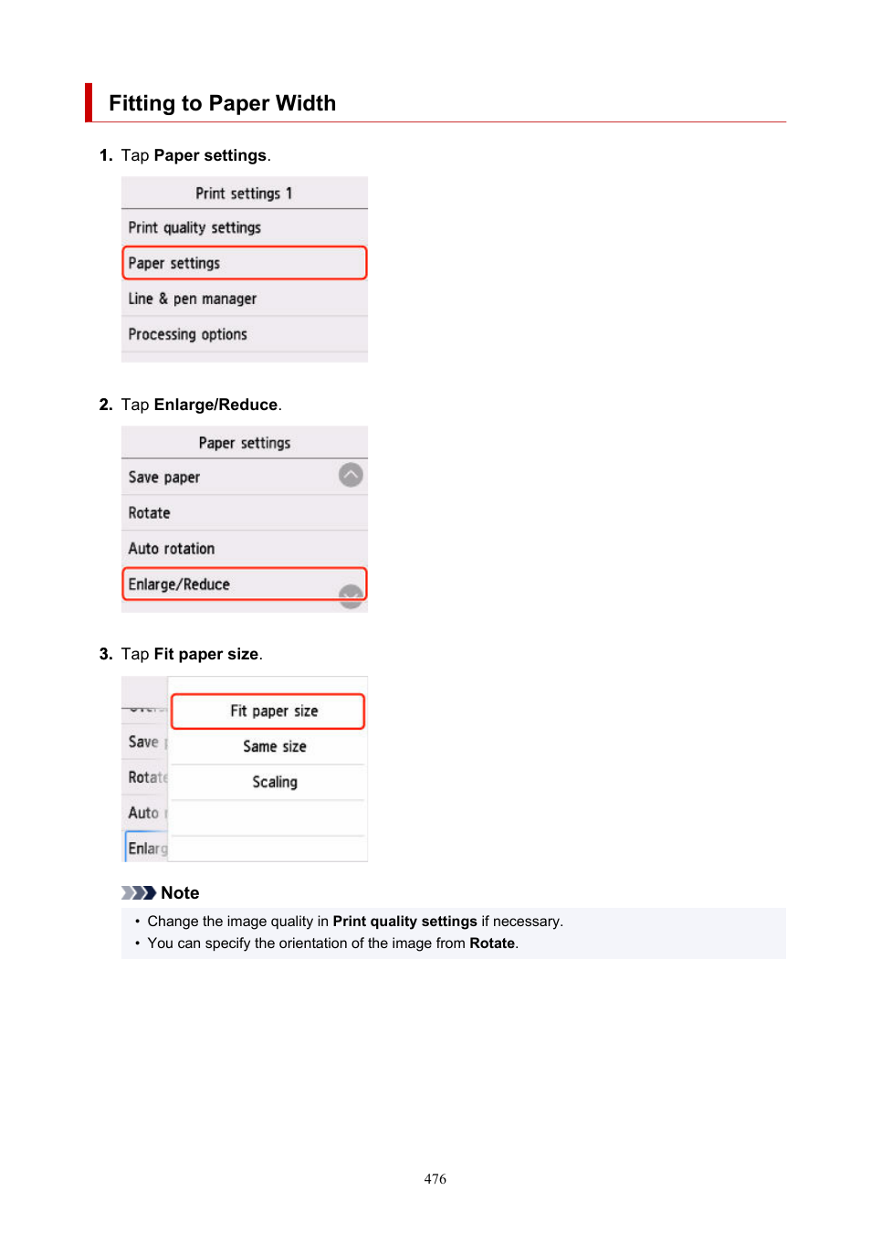 Fitting to paper width | Canon imagePROGRAF GP-300 User Manual | Page 476 / 841