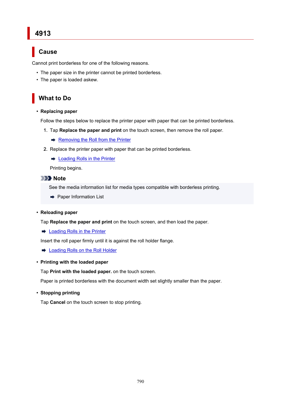 Cause, What to do | Canon imagePROGRAF GP-300 User Manual | Page 790 / 841