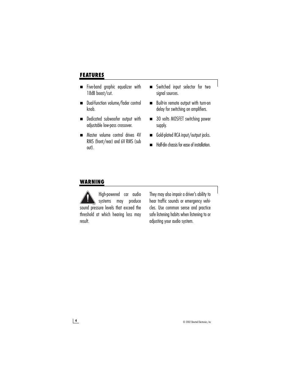 Directed Electronics 2500 User Manual | Page 4 / 12