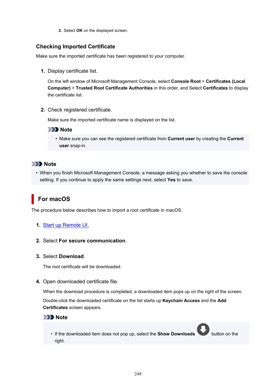 For macos | Canon imagePROGRAF TM-300 36" Large-Format Inkjet Printer with L36ei Scanner Kit User Manual | Page 248 / 947