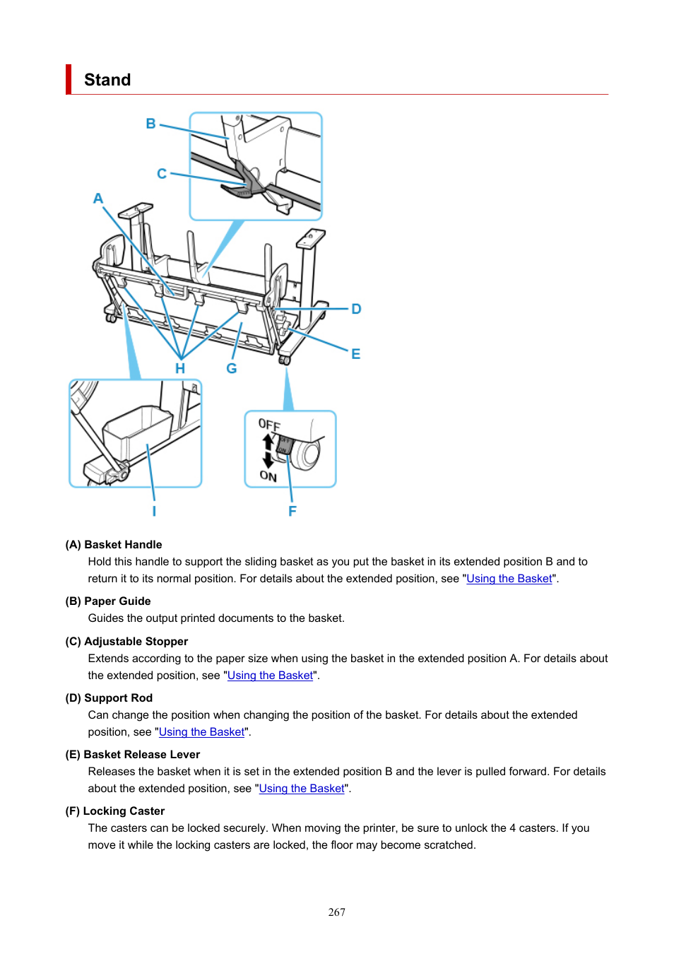 Stand | Canon imagePROGRAF TM-300 36" Large-Format Inkjet Printer with L36ei Scanner Kit User Manual | Page 267 / 947
