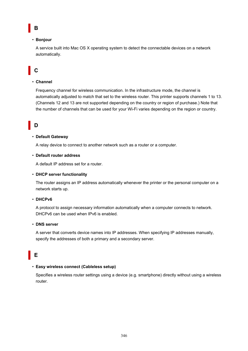 B c d e | Canon imagePROGRAF TM-300 36" Large-Format Inkjet Printer with L36ei Scanner Kit User Manual | Page 346 / 947