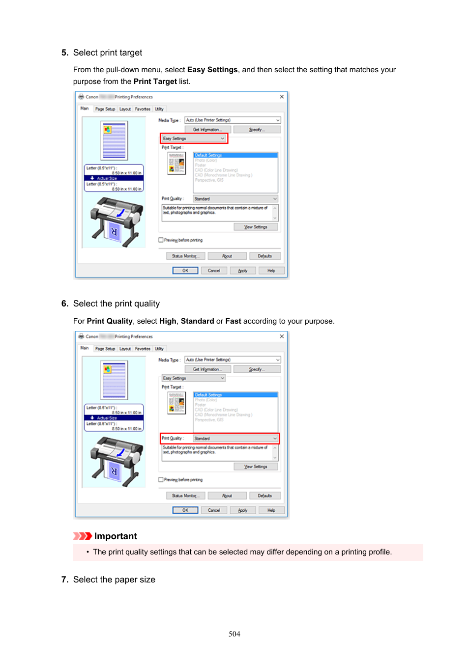 Canon imagePROGRAF TM-300 36" Large-Format Inkjet Printer with L36ei Scanner Kit User Manual | Page 504 / 947