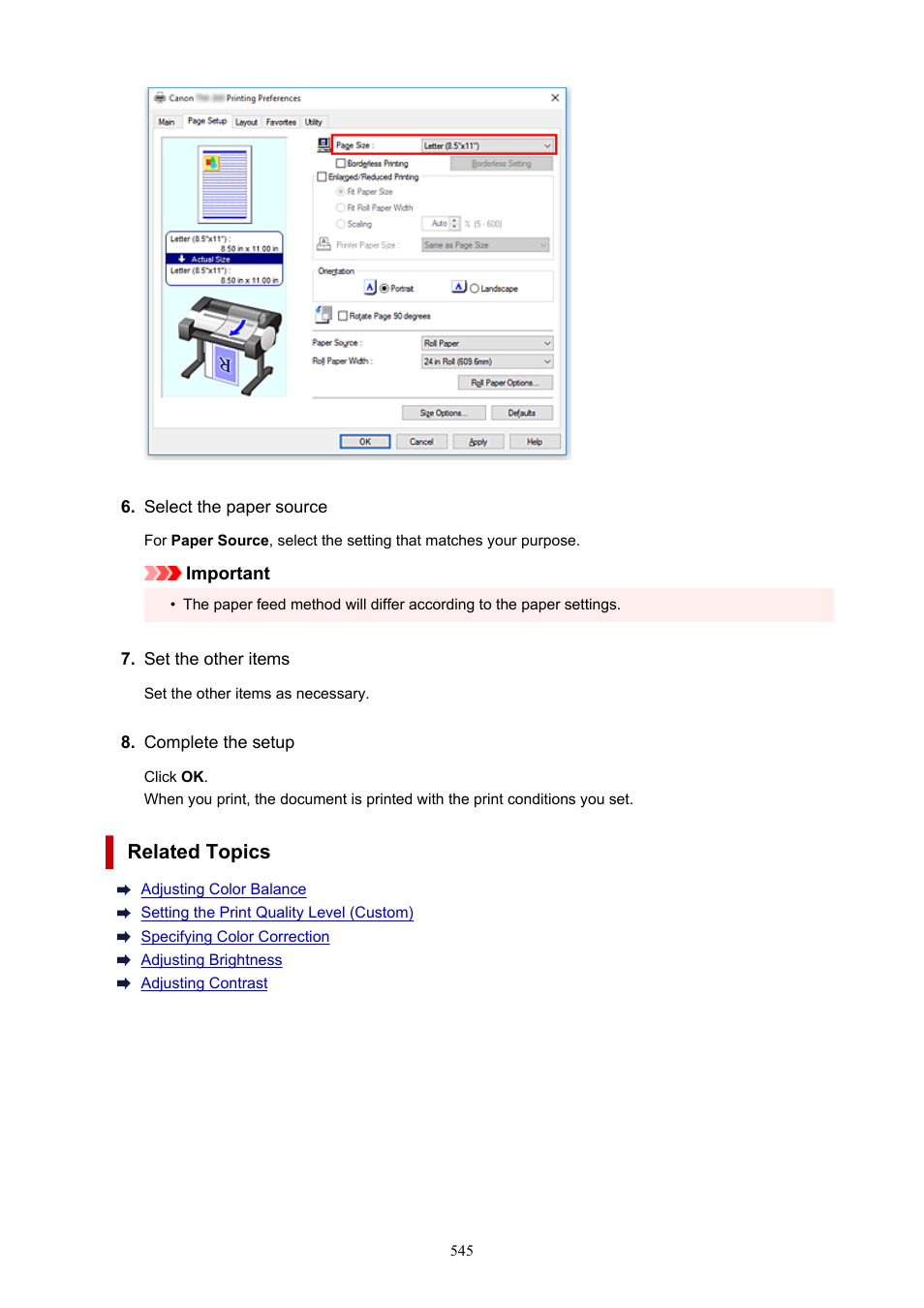 Related topics | Canon imagePROGRAF TM-300 36" Large-Format Inkjet Printer with L36ei Scanner Kit User Manual | Page 545 / 947