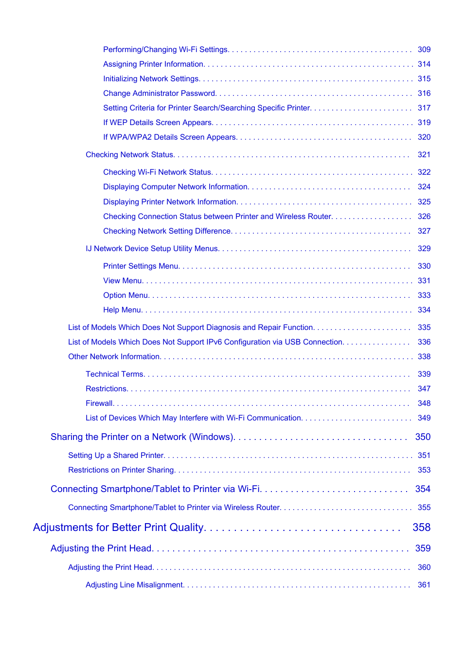 Adjustments for better print quality | Canon imagePROGRAF TA-20 MFP 24" Large Format Printer with L24ei Scanner and Stand Kit User Manual | Page 6 / 926