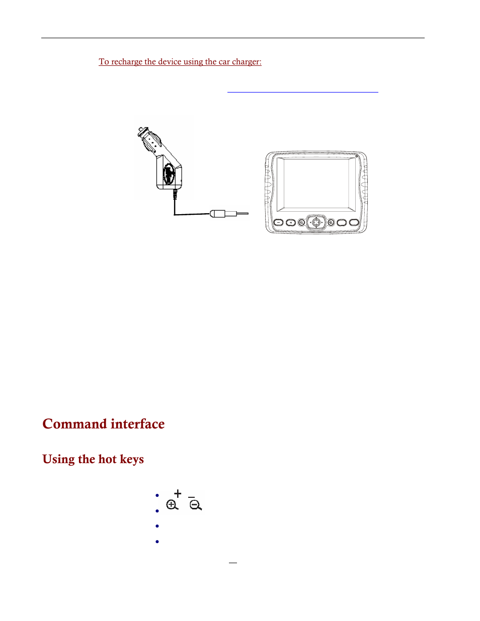 Command interface, Using the hot keys | Directed Electronics NAV350 User Manual | Page 25 / 71
