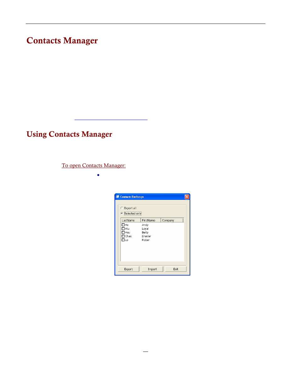 Contacts manager, Using contacts manager | Directed Electronics NAV350 User Manual | Page 33 / 71